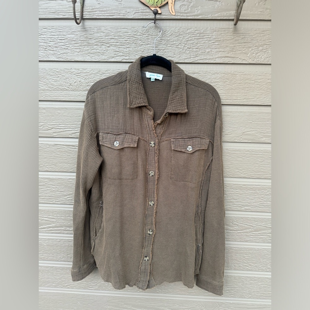 Grace & Lace Boyfriend Shacket